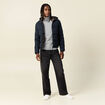 Doudoune à capuche bleu marine homme