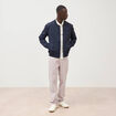 Blouson manches longues doubl&eacute; bleu marine homme
