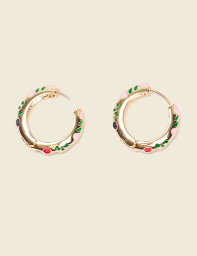 Boucles d'oreilles créoles couleur or femme