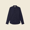 Chemise manches longues bleu marine homme