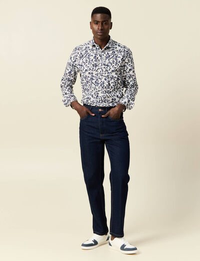 Chemise manches longues blanc homme