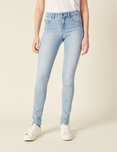 Jeans Lou - jegging denim bleach femme