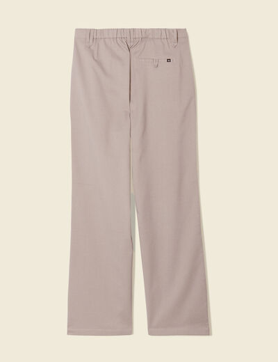 Pantalon large avec pinces gris femme