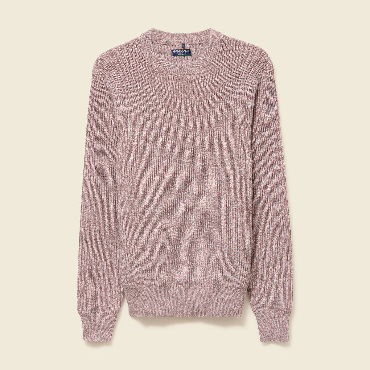 Pull manches longues vieux rose homme