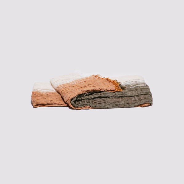 Foulard froissé vert kaki homme