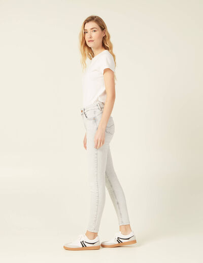 Jeans skinny éco-responsable denim gris femme