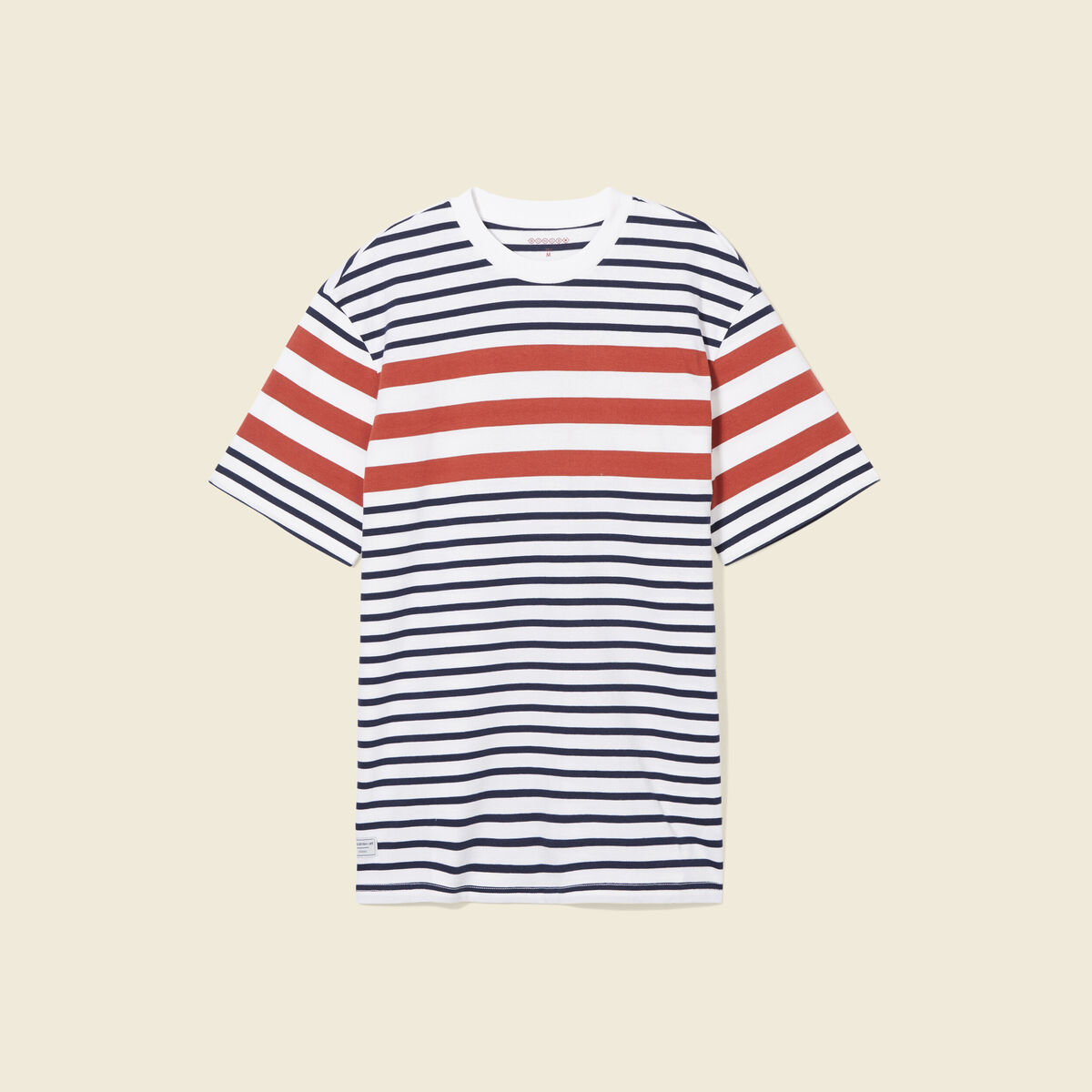 T-shirt manches courtes ecru homme