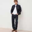 Jeans straight en coton longueur 32 denim brut rinse homme