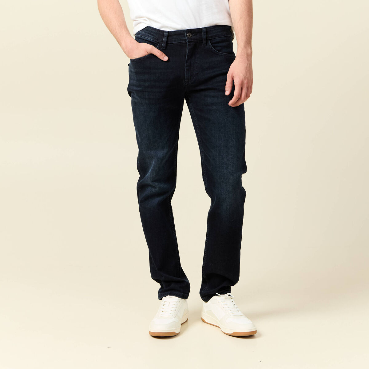 Jeans slim 5 poches longueur 32 denim blue black homme