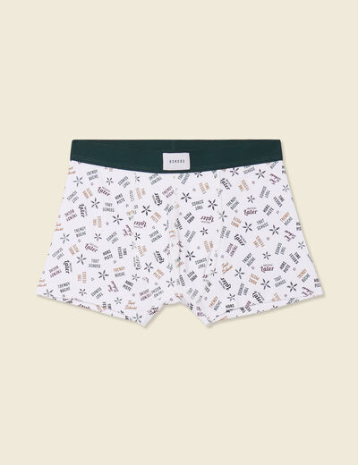Boxer avec boîte blanc homme