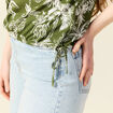 T-shirt oversize manches courtes vert femme
