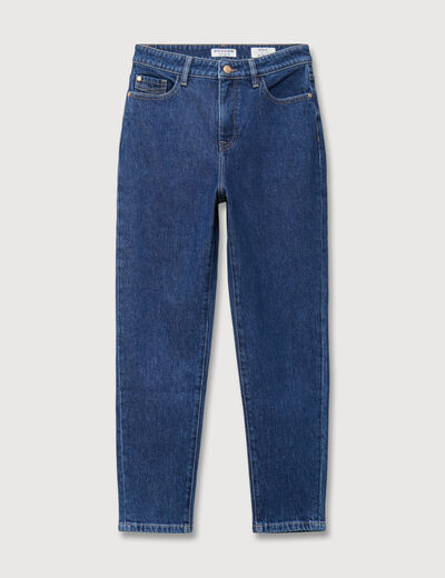 Jeans mom 7/8&egrave;me bleu clair femme