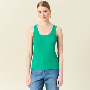 Débardeur éco-responsable vert turquoise femme