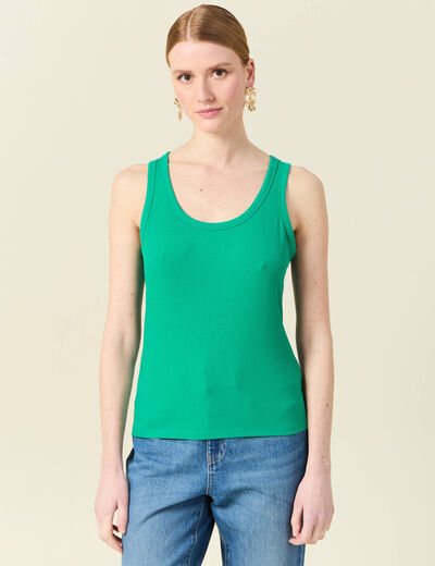 Débardeur éco-responsable vert turquoise femme