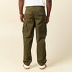 Pantalon cargo battle bi-mati&egrave;re coton vert kaki homme