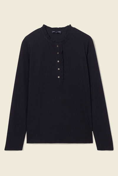 T-shirt manches longues noir femme