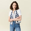 Gilet sans manches ecru femme