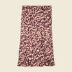 Jupe midi évasée fluide marron femme