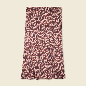 jupe midi evasee fluide marron femme Jupe midi évasée fluide marron femme