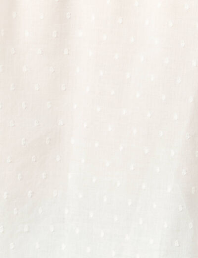 Blouse manches 3/4 ecru femme