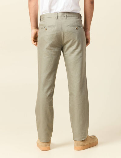 Pantalon chino vert kaki homme