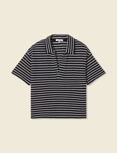 Polo manches courtes noir femme