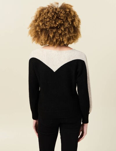 Pull manches longues ecru femme