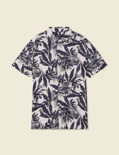 Chemise manches courtes bleu homme