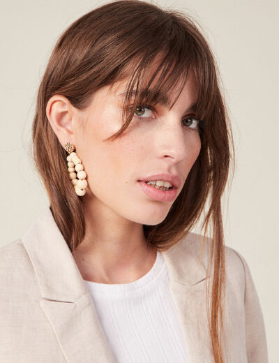 Boucles d'oreilles pendantes sable femme