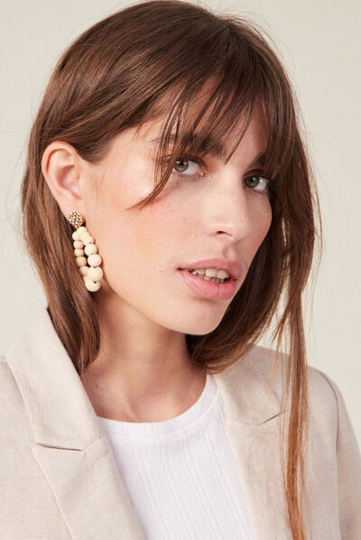 Boucles d'oreilles pendantes sable femme
