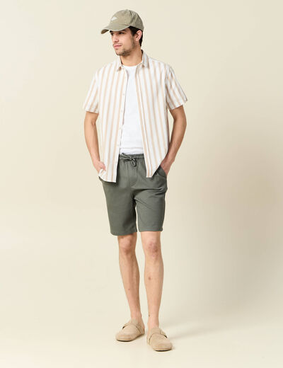 Chemise manches courtes sable homme