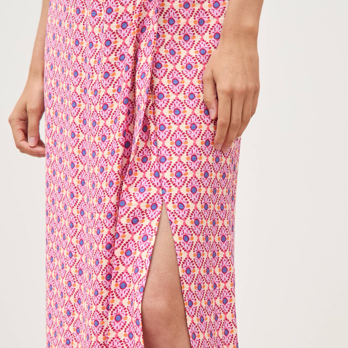 Jupe fluide multicolore femme