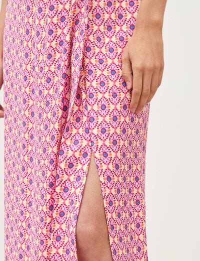 Jupe fluide multicolore femme