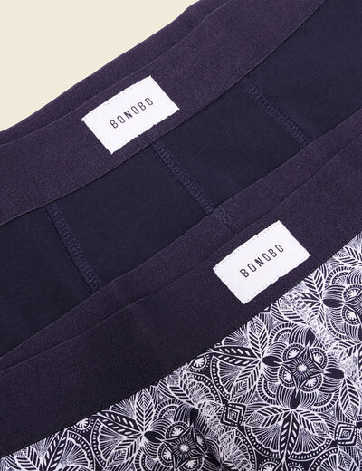 Lot 2 boxers bleu marine homme
