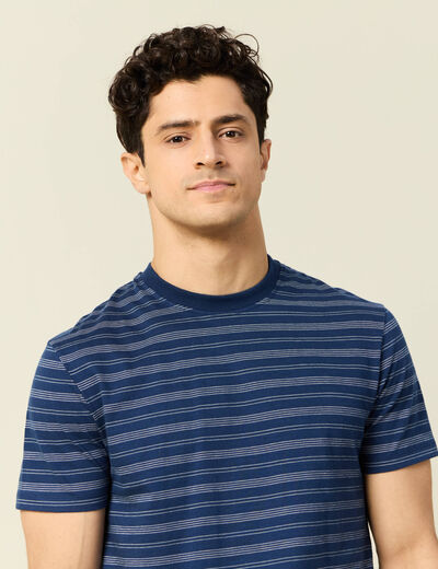 T-shirt manches courtes bleu marine homme