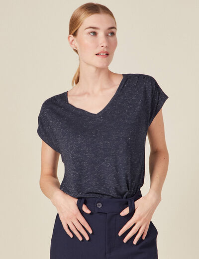 T-shirt manches courtes gris foncé femme