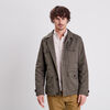 Veste droite boutonnee vert kaki homme