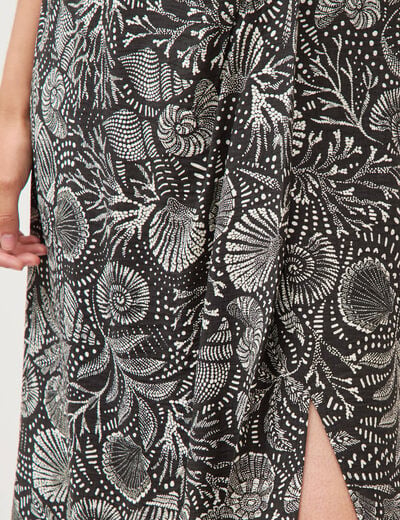 Jupe fluide noir femme