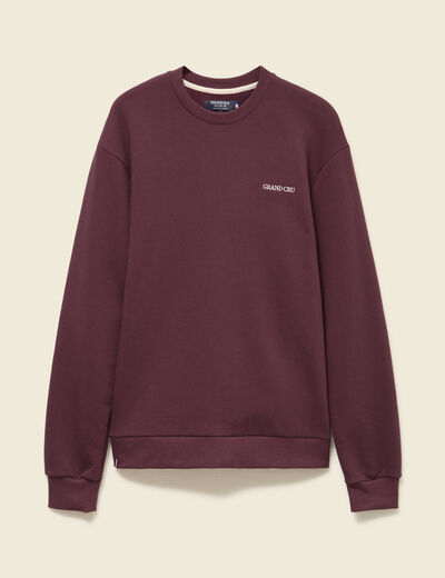 Sweat manches longues bordeaux homme