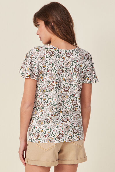 T-shirt éco-responsable blanc femme