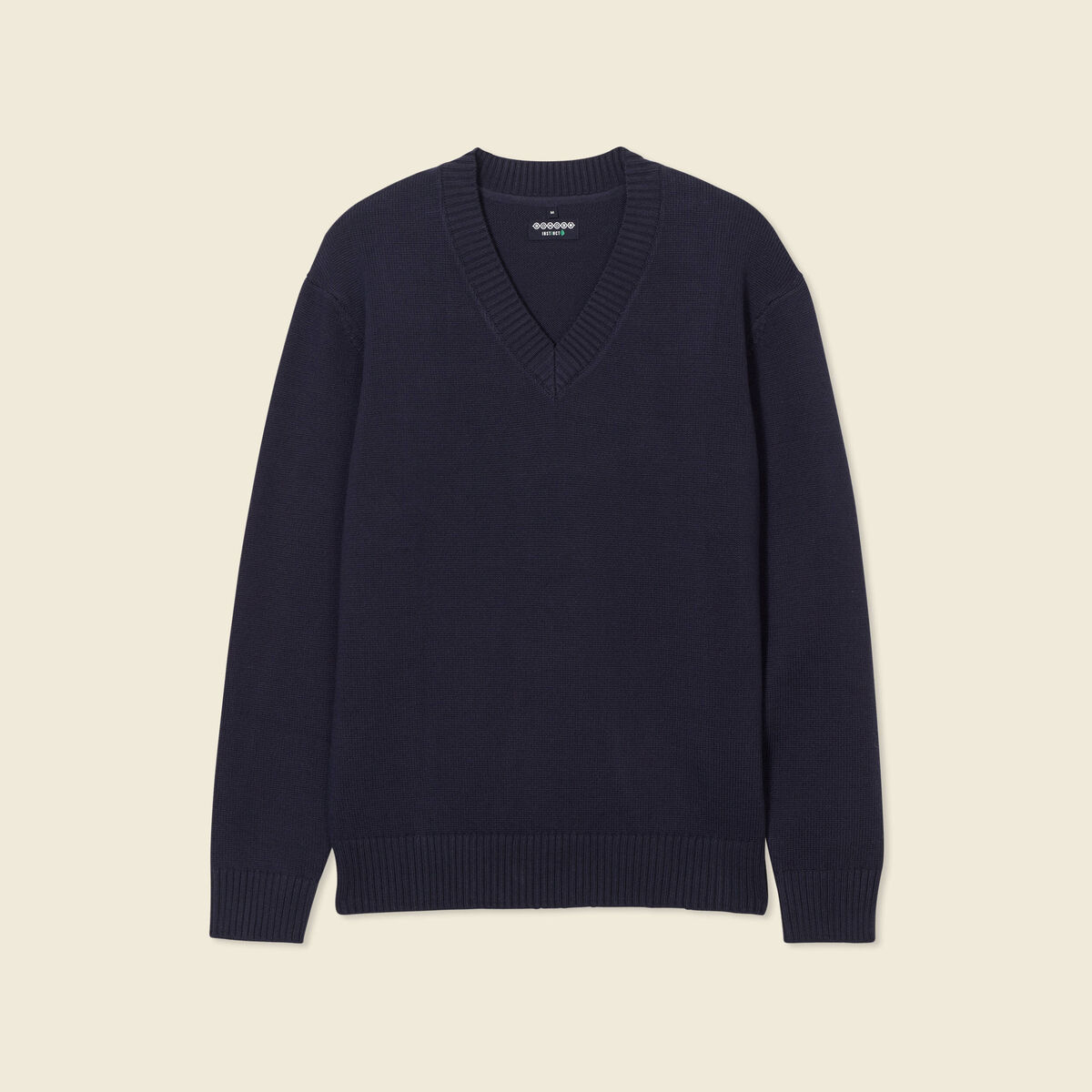 Pull éco-responsable bleu marine homme