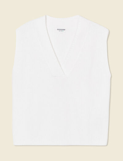 Pull éco-responsable ecru femme