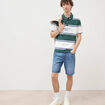 Bermuda en jean coton denim stone homme