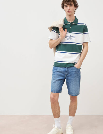 Bermuda en jean coton denim stone homme