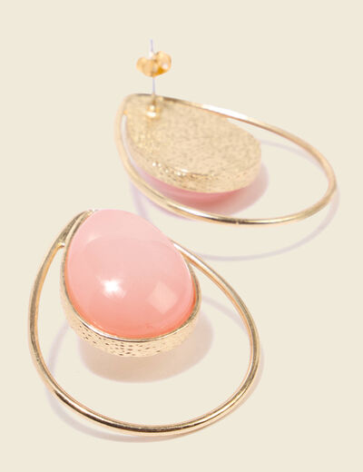 Boucles d'oreilles rose femme