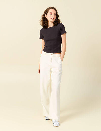 T-shirt manches courtes gris foncé femme