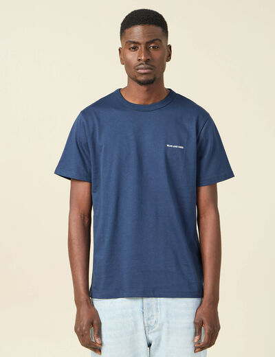 T-shirt manches courtes bleu marine homme