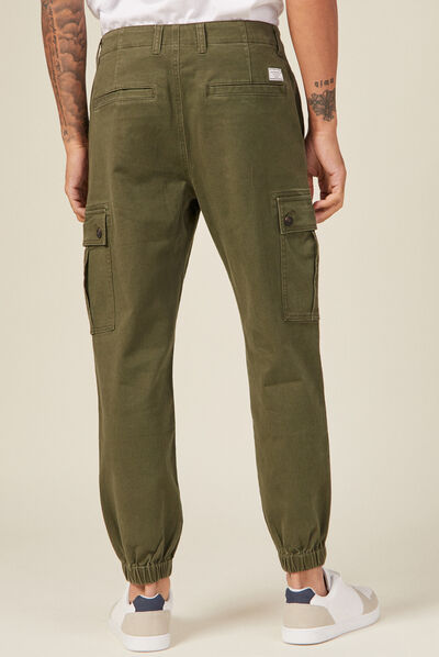 Pantalon battle vert kaki homme