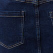 Jupe midi droite en jean denim brut femme