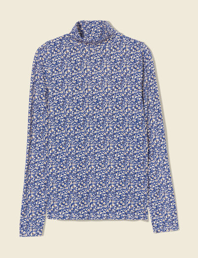 T-shirt manches longues bleu femme